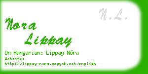 nora lippay business card