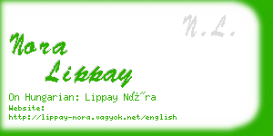 nora lippay business card